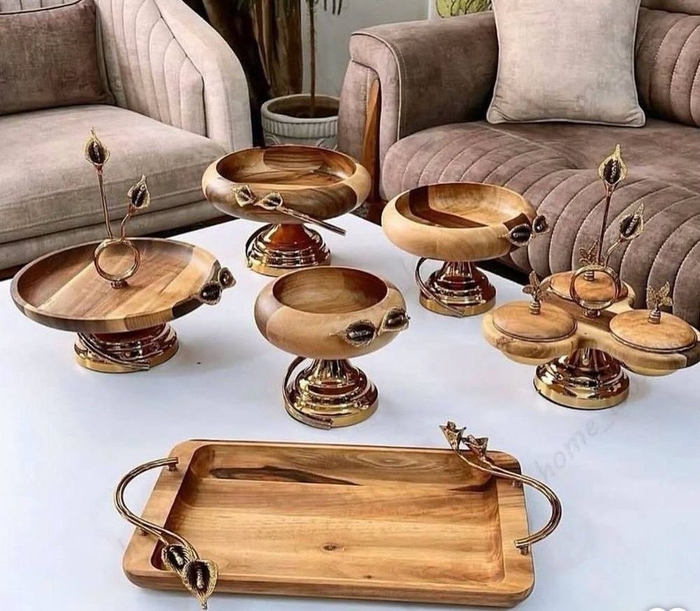 سرویس لیلیوم پنج تکه چوبی گردو
