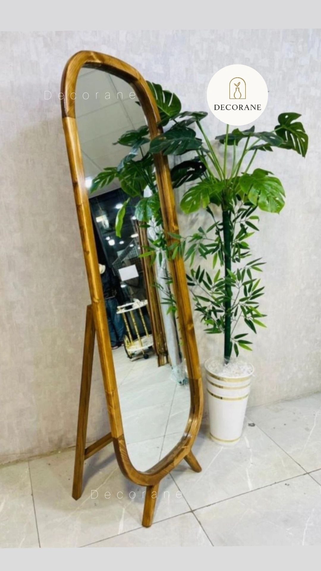 آینه قدی چوب روس طبیعی