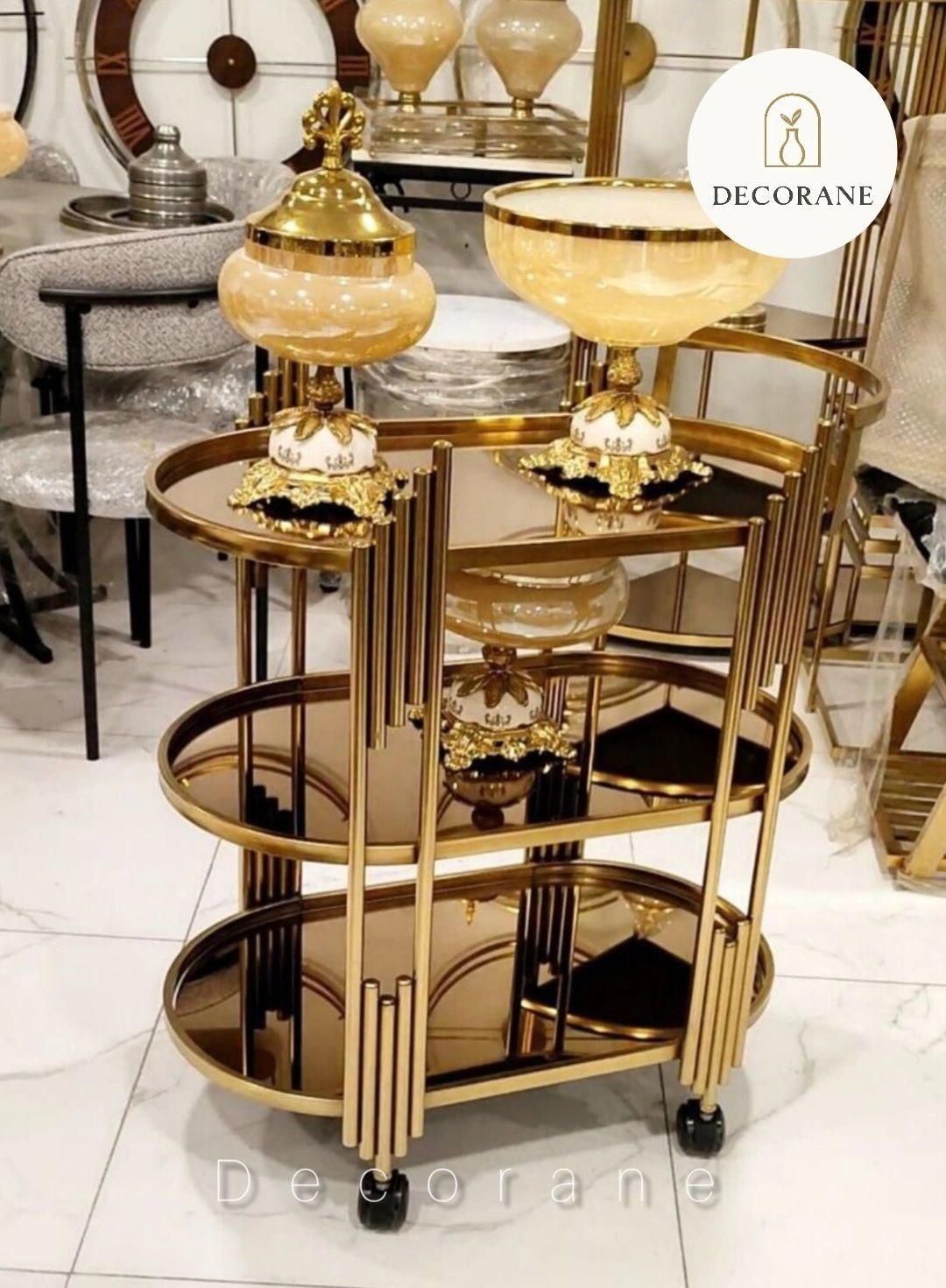 میزبار بیضی مدل پیانویی