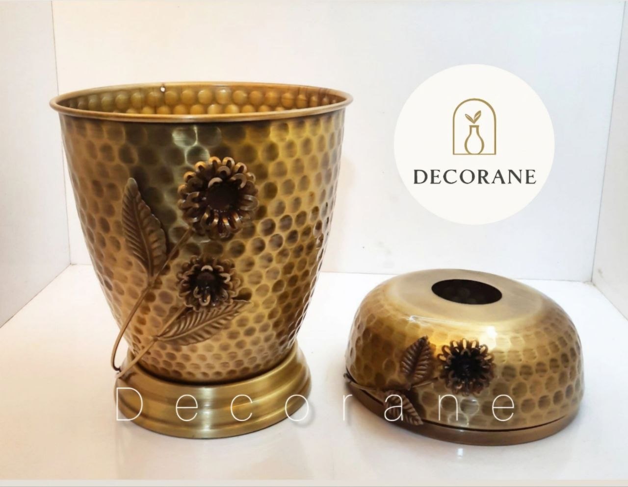 سطل دستمال بیضی چکشی