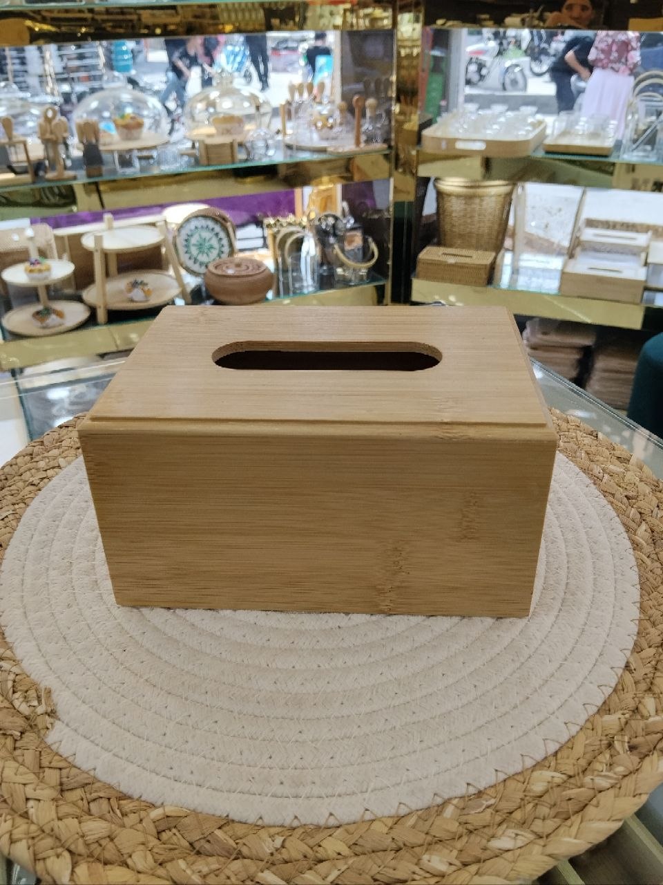 ✨جا دستمال تمام بامبو مینیمال✨