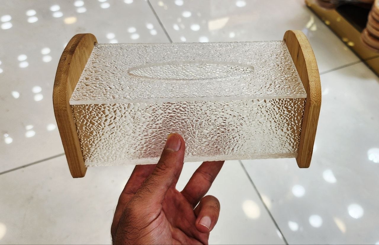 ✨جا دستمال بغل بامبو اکرولیک ✨