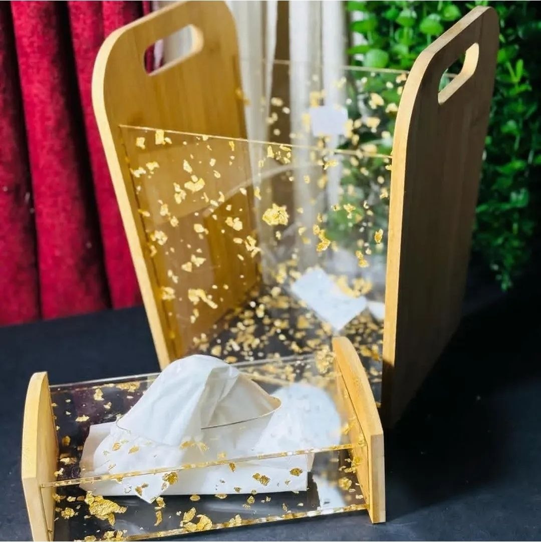 ✨سطل و دستمال بامبو اکرولیک✨